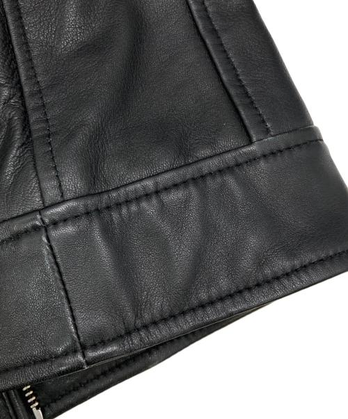 nano・universe（ナノ・ユニバース）nano・universe (ナノ・ユニバース) シープレザーシングルライダースジャケット ブラック サイズ:Sの古着・服飾アイテム