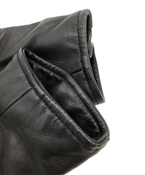 nano・universe（ナノ・ユニバース）nano・universe (ナノ・ユニバース) シープレザーシングルライダースジャケット ブラック サイズ:Sの古着・服飾アイテム