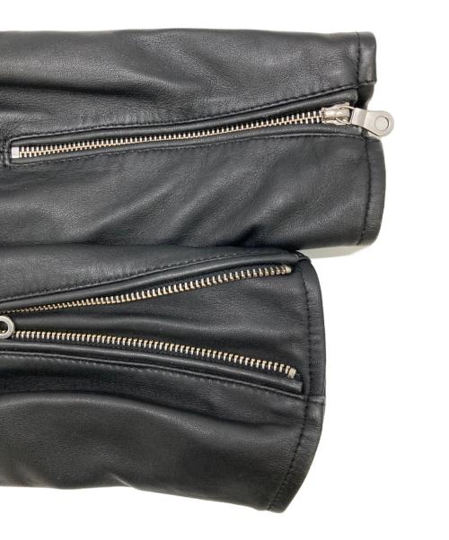 nano・universe（ナノ・ユニバース）nano・universe (ナノ・ユニバース) シープレザーシングルライダースジャケット ブラック サイズ:Sの古着・服飾アイテム