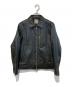 nano・universe（ナノ・ユニバース）の古着「シープレザーシングルライダースジャケット」｜ブラック