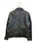 nano・universe (ナノ・ユニバース) シープレザーシングルライダースジャケット ブラック サイズ:S：7000円
