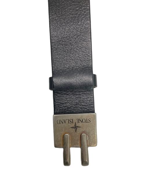 STONE ISLAND（ストーンアイランド）STONE ISLAND (ストーンアイランド) レザーフックベルト ブラック サイズ:下記の古着・服飾アイテム