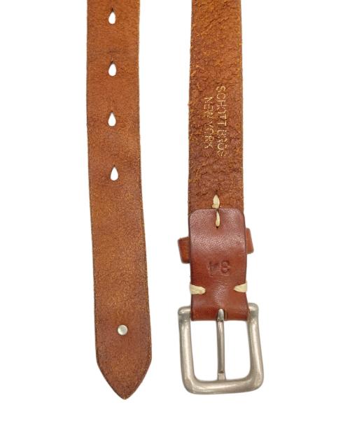 Schott（ショット）Schott (ショット) レザーベルト ブラウン サイズ:34の古着・服飾アイテム