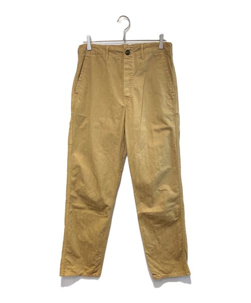 orSlow（オアスロウ）orSlow (オアスロウ) ヘリンボーン コットン ツイル フレンチ ワークパンツ ベージュ サイズ:Ｍの古着・服飾アイテム