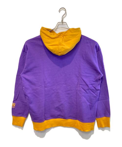 WIND AND SEA（ウィンダンシー）WIND AND SEA (ウィンダンシー) 刺繍スウェットパーカー イエロー×パープル サイズ:XLの古着・服飾アイテム