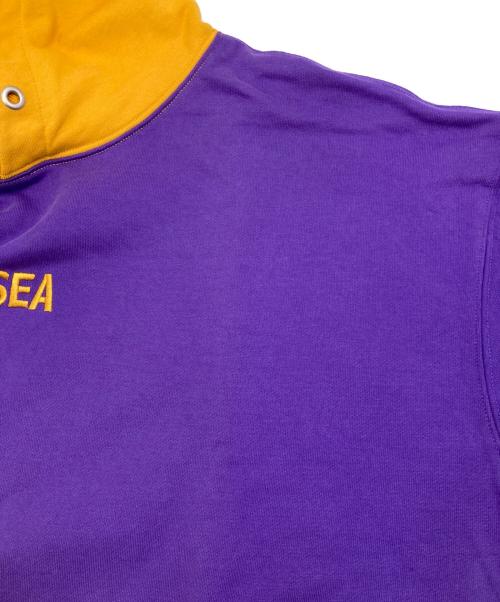 WIND AND SEA（ウィンダンシー）WIND AND SEA (ウィンダンシー) 刺繍スウェットパーカー イエロー×パープル サイズ:XLの古着・服飾アイテム