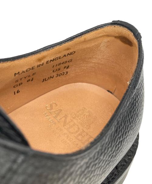 SANDERS（サンダース）SANDERS (サンダース) Uチップシューズ ブラック サイズ:US 9 1/2の古着・服飾アイテム