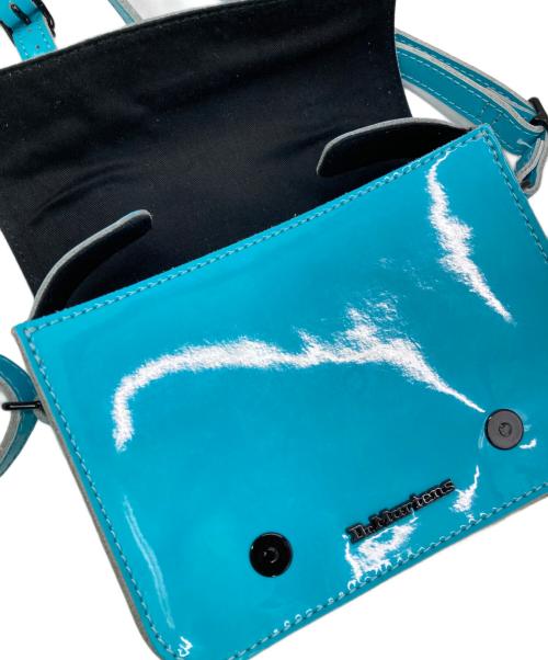 Dr.Martens（ドクターマーチン）Dr.Martens (ドクターマーチン) パテントレザーサッチェルバッグ ブルーの古着・服飾アイテム