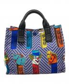 ear PAPILLONNER×PEZイアパピヨネ×ペッツ）の古着「ミニトートバッグ」｜ブルー