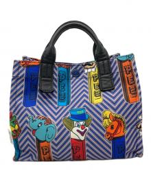 ear PAPILLONNER×PEZ（イアパピヨネ×ペッツ）の古着「ミニトートバッグ」｜ブルー