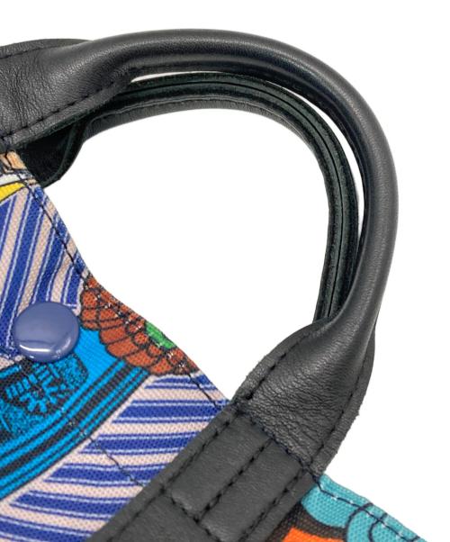 ear PAPILLONNER（イアパピヨネ）ear PAPILLONNER (イアパピヨネ) PEZ (ペッツ) ミニトートバッグ ブルーの古着・服飾アイテム