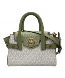 MICHAEL KORS（マイケル・コース）の古着「2WAYバッグ」｜グリーン×ホワイト