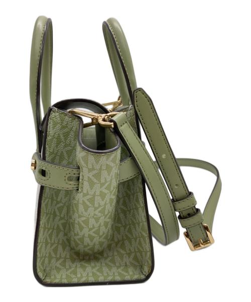 MICHAEL KORS（マイケル・コース）MICHAEL KORS (マイケル・コース) 2WAYバッグ グリーン×ホワイトの古着・服飾アイテム