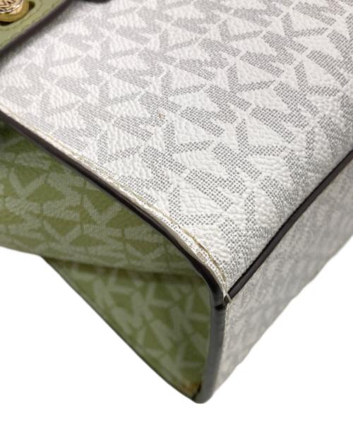 MICHAEL KORS（マイケル・コース）MICHAEL KORS (マイケル・コース) 2WAYバッグ グリーン×ホワイトの古着・服飾アイテム