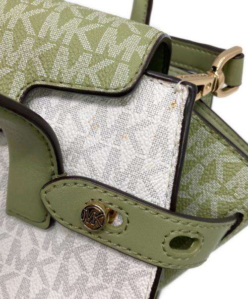MICHAEL KORS（マイケル・コース）MICHAEL KORS (マイケル・コース) 2WAYバッグ グリーン×ホワイトの古着・服飾アイテム