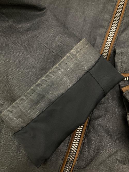 PAUL SMITH（ポールスミス）PAUL SMITH (ポールスミス) リネンライダースジャケット グレー サイズ:XLの古着・服飾アイテム