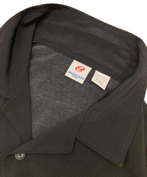 ANCHOR BLUE（アンカーブルー）ANCHOR BLUE (アンカーブルー) ［古着］ファイヤーパターン オープンカラーシャツ ブラック×レッド サイズ:XLの古着・服飾アイテム