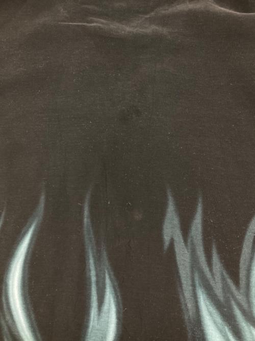 ANCHOR BLUE（アンカーブルー）ANCHOR BLUE (アンカーブルー) ［古着］ファイヤーパターン オープンカラーシャツ ブラック×レッド サイズ:XLの古着・服飾アイテム