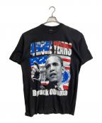 FALSAファルサ）の古着「【古着】Tシャツ　半袖カットソー　Tee  オバマ　オーバーサイズ」｜ブラック
