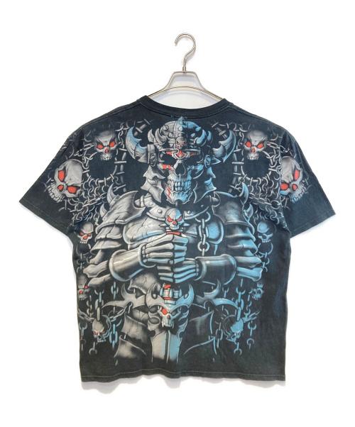 LIQUID BLUE（リキッドブルー）LIQUID BLUE (リキッドブルー) ［古着］スカルプリントTシャツ ブラック サイズ:2XLの古着・服飾アイテム