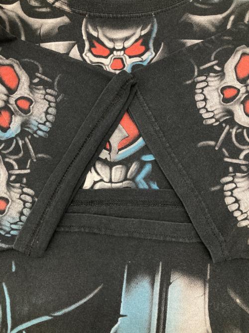 LIQUID BLUE（リキッドブルー）LIQUID BLUE (リキッドブルー) ［古着］スカルプリントTシャツ ブラック サイズ:2XLの古着・服飾アイテム