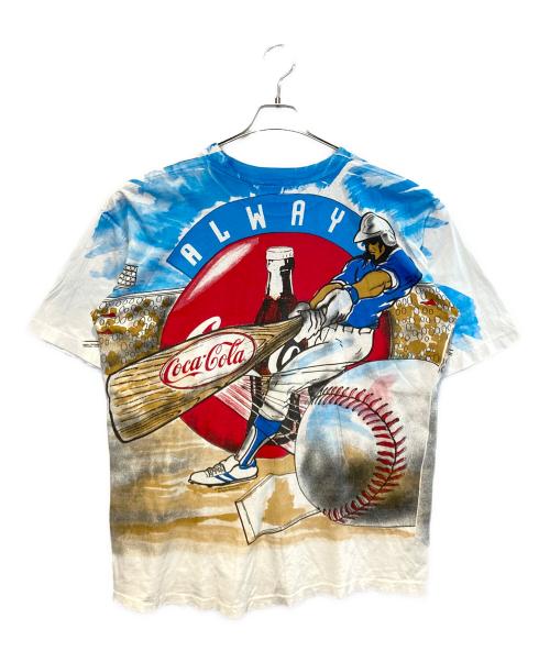 Coca Cola（コカコーラ）Coca Cola (コカコーラ) ［古着］オールオーバープリントTシャツ ホワイト サイズ:XLの古着・服飾アイテム