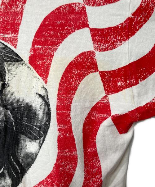 UNISPORT（ユニスポーツ）UNISPORT (ユニスポーツ) オールオーバープリントTシャツ ブルー×レッド×ホワイト サイズ:ＸＬの古着・服飾アイテム