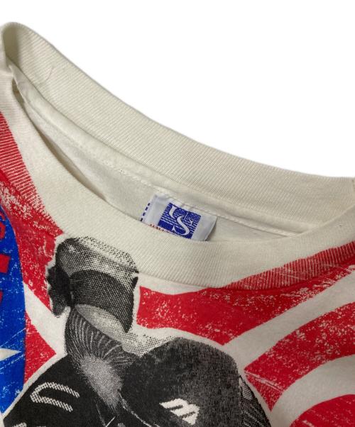 UNISPORT（ユニスポーツ）UNISPORT (ユニスポーツ) オールオーバープリントTシャツ ブルー×レッド×ホワイト サイズ:ＸＬの古着・服飾アイテム