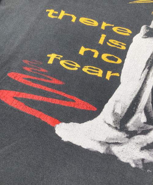 FRUIT OF THE LOOM（フルーツオブザルーム）FRUIT OF THE LOOM (フルーツオブザルーム) 【古着】90’S 両面プリントヴィンテージTシャツ　90年代 there is no fear USA製 シングルステッチ ブラック サイズ:XLの古着・服飾アイテム