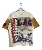 NLBニグロリーグベースボール）の古着「Negro Leagues Baseball　Tシャツ BROOKLYN USA製　ニグロリーグ」｜アイボリー×ベージュ