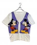 SHERRYSシェリーズ）の古着「［古着］ミッキーTシャツ」｜ホワイト×パープル