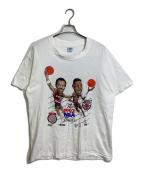 SALEM SPORTSWEARサレム スポーツウェア）の古着「【古着】90’S NBAプリントTシャツ　90年代 1992 CHICAGO BULLS vs BLAZERS USA製」｜ホワイト