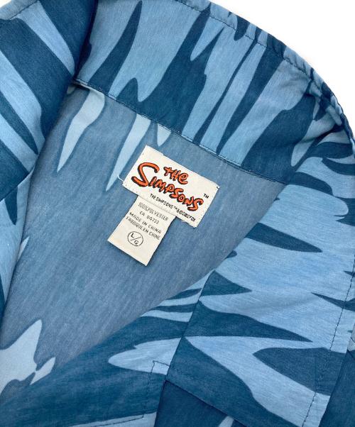 The Simpsons（ザ シンプソンズ）The Simpsons (ザ シンプソンズ) ［古着］オープンカラーシャツ ブルー×イエロー サイズ:Lの古着・服飾アイテム