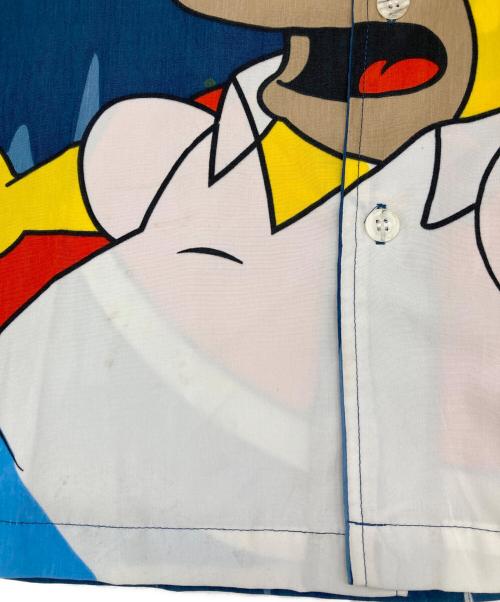 The Simpsons（ザ シンプソンズ）The Simpsons (ザ シンプソンズ) ［古着］オープンカラーシャツ ブルー×イエロー サイズ:Lの古着・服飾アイテム