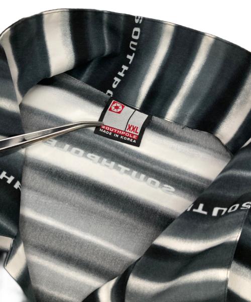 SOUTHPOLE（サウスポール）SOUTHPOLE (サウスポール) ［古着］オープンカラーシャツ ブラック×グレー サイズ:XXLの古着・服飾アイテム