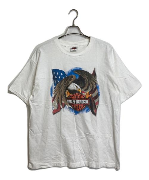 HARLEY-DAVIDSON（ハーレーダビッドソン）HARLEY-DAVIDSON (ハーレーダビッドソン) 【古着】プリントTシャツ　 HOLOUBEK  USA製 ホワイト サイズ:XLの古着・服飾アイテム