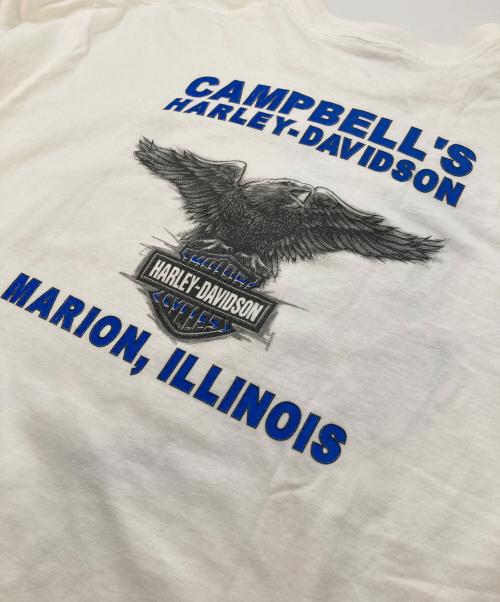 HARLEY-DAVIDSON（ハーレーダビッドソン）HARLEY-DAVIDSON (ハーレーダビッドソン) 【古着】プリントTシャツ　 HOLOUBEK  USA製 ホワイト サイズ:XLの古着・服飾アイテム