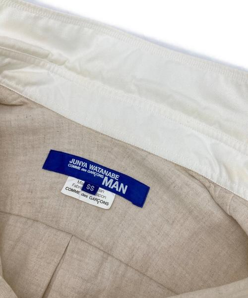 COMME des GARCONS JUNYA WATANABE MAN（コム デ ギャルソン ジュンヤ ワタナベ マン）COMME des GARCONS JUNYA WATANABE MAN (コム デ ギャルソン ジュンヤ ワタナベ マン) リネン混クレリックシャツ ベージュ サイズ:SSの古着・服飾アイテム