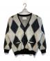 WACKO MARIA（ワコマリア）の古着「ダイアモンド柄モヘアカーディガン)」｜ホワイト×ブラック