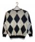 WACKO MARIA (ワコマリア) ダイアモンド柄モヘアカーディガン) ホワイト×ブラック サイズ:L：27000円
