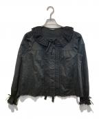 PINK HOUSEピンクハウス）の古着「フリルブラウス」｜ブラック