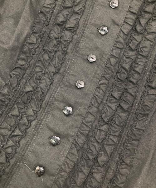 PINK HOUSE（ピンクハウス）PINK HOUSE (ピンクハウス) フリルブラウス ブラック サイズ:FREEの古着・服飾アイテム