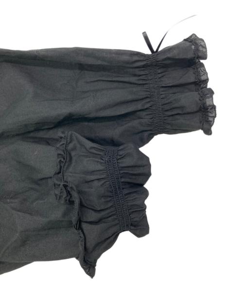 PINK HOUSE（ピンクハウス）PINK HOUSE (ピンクハウス) フリルブラウス ブラック サイズ:FREEの古着・服飾アイテム