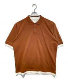 PRADA（プラダ）の古着「レイヤードポロシャツ」｜ブラウン