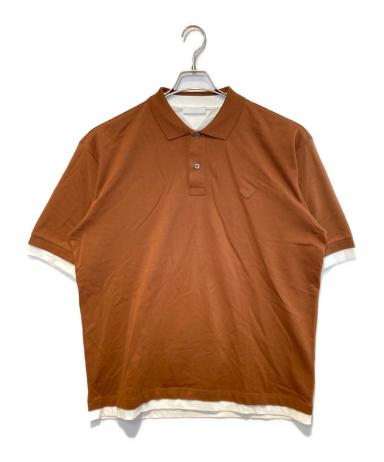 中古・古着通販】PRADA (プラダ) レイヤードポロシャツ ブラウン