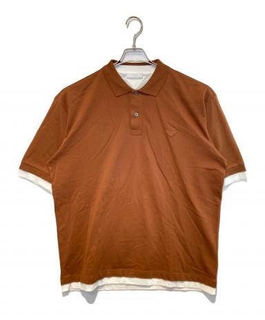 PRADA ポロシャツ　ブラウン　Mサイズ ブラウン（茶色）系 PRADA(プラダ) ポロシャツ(メンズ) - 海外通販のBUYMA