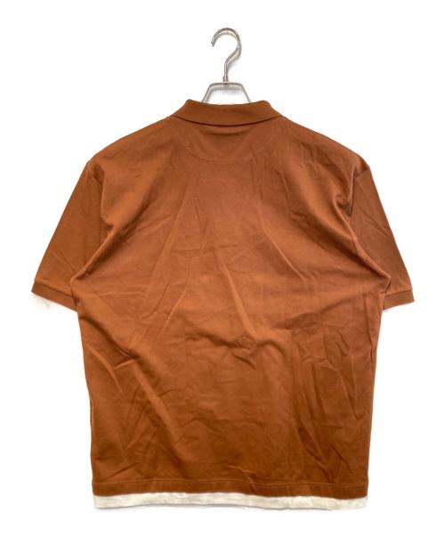 PRADA（プラダ）PRADA (プラダ) レイヤードポロシャツ ブラウン サイズ:XXLの古着・服飾アイテム