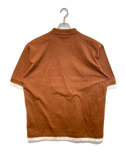 PRADA（プラダ）PRADA (プラダ) レイヤードポロシャツ ブラウン サイズ:XXLの古着・服飾アイテム