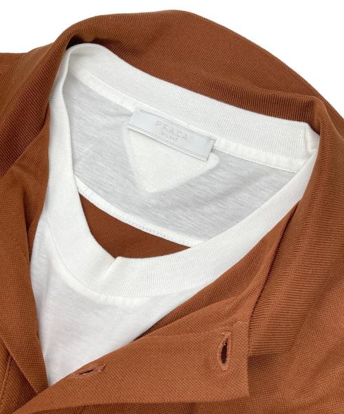 PRADA（プラダ）PRADA (プラダ) レイヤードポロシャツ ブラウン サイズ:XXLの古着・服飾アイテム