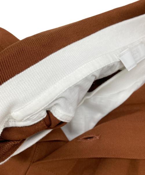 PRADA（プラダ）PRADA (プラダ) レイヤードポロシャツ ブラウン サイズ:XXLの古着・服飾アイテム